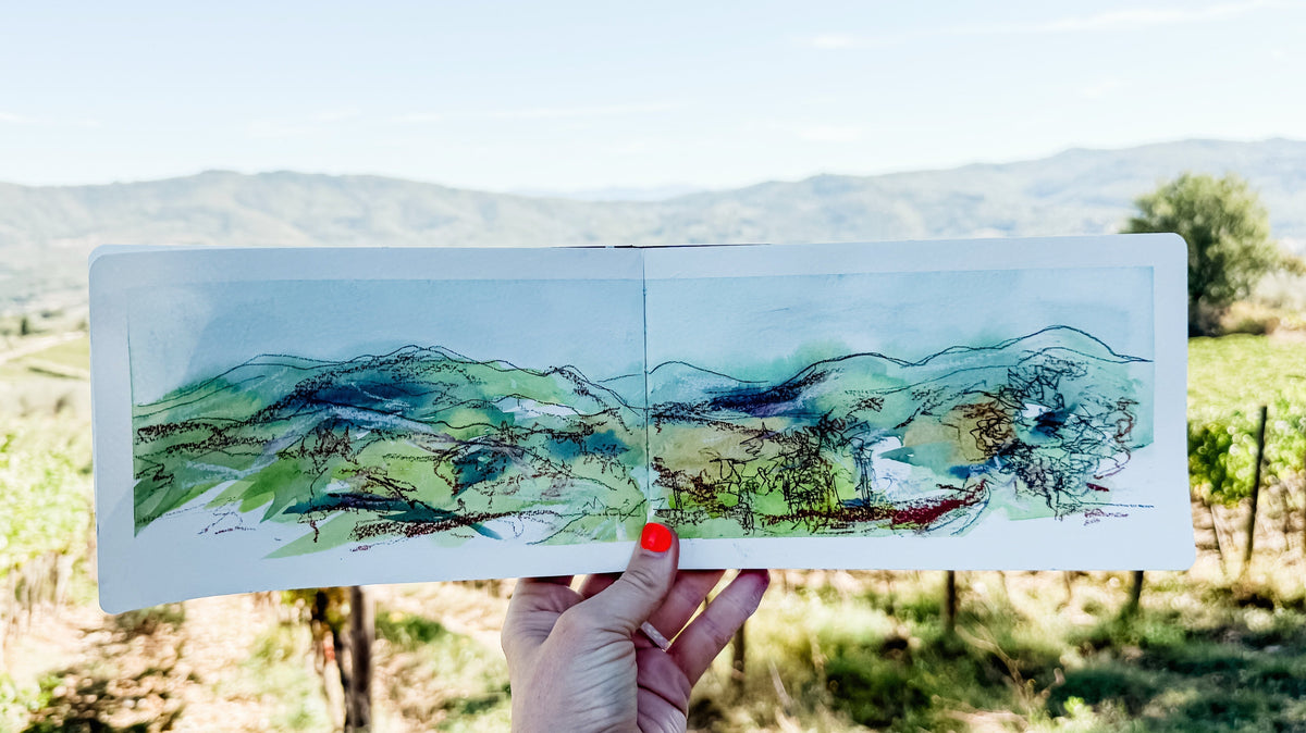 Halfway through Italy: abstract paintings, gray herons, and letting go
