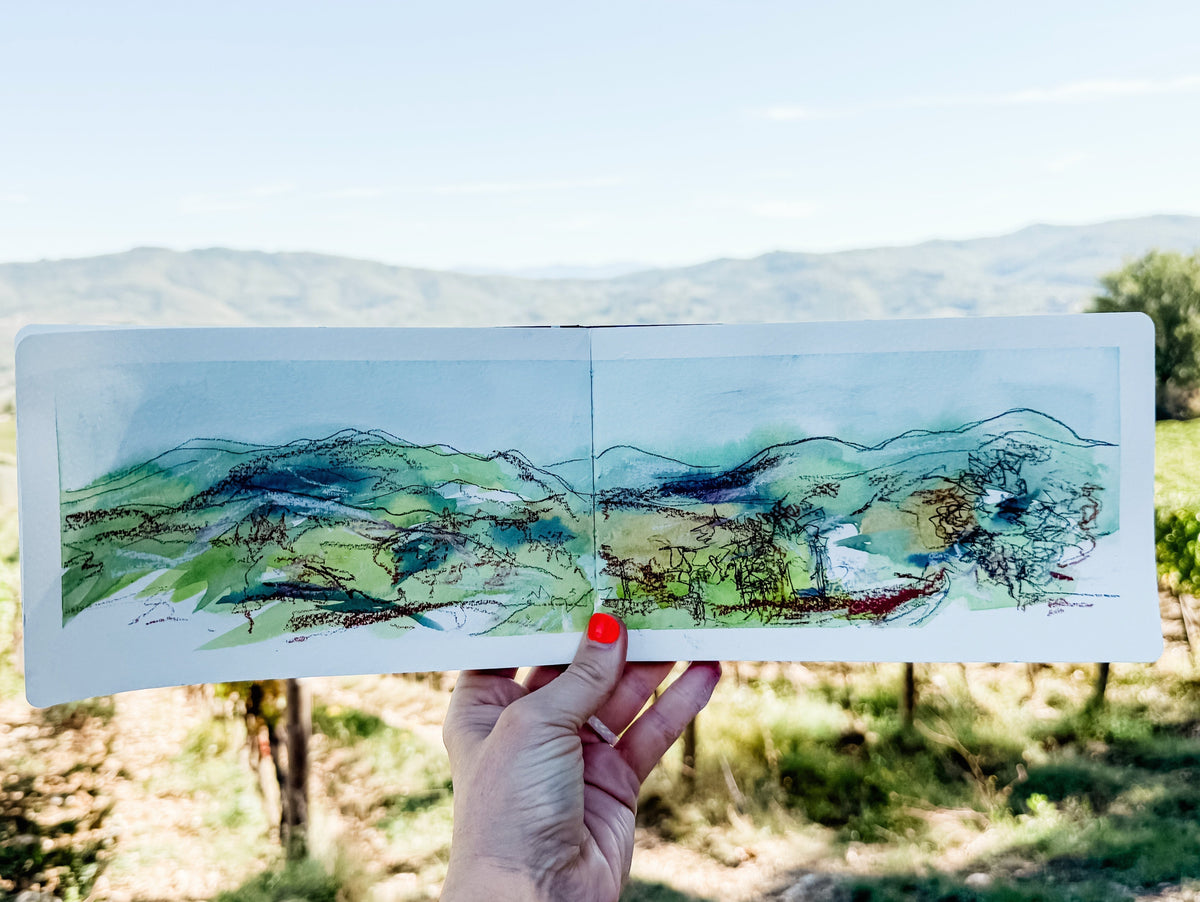 Halfway through Italy: abstract paintings, gray herons, and letting go