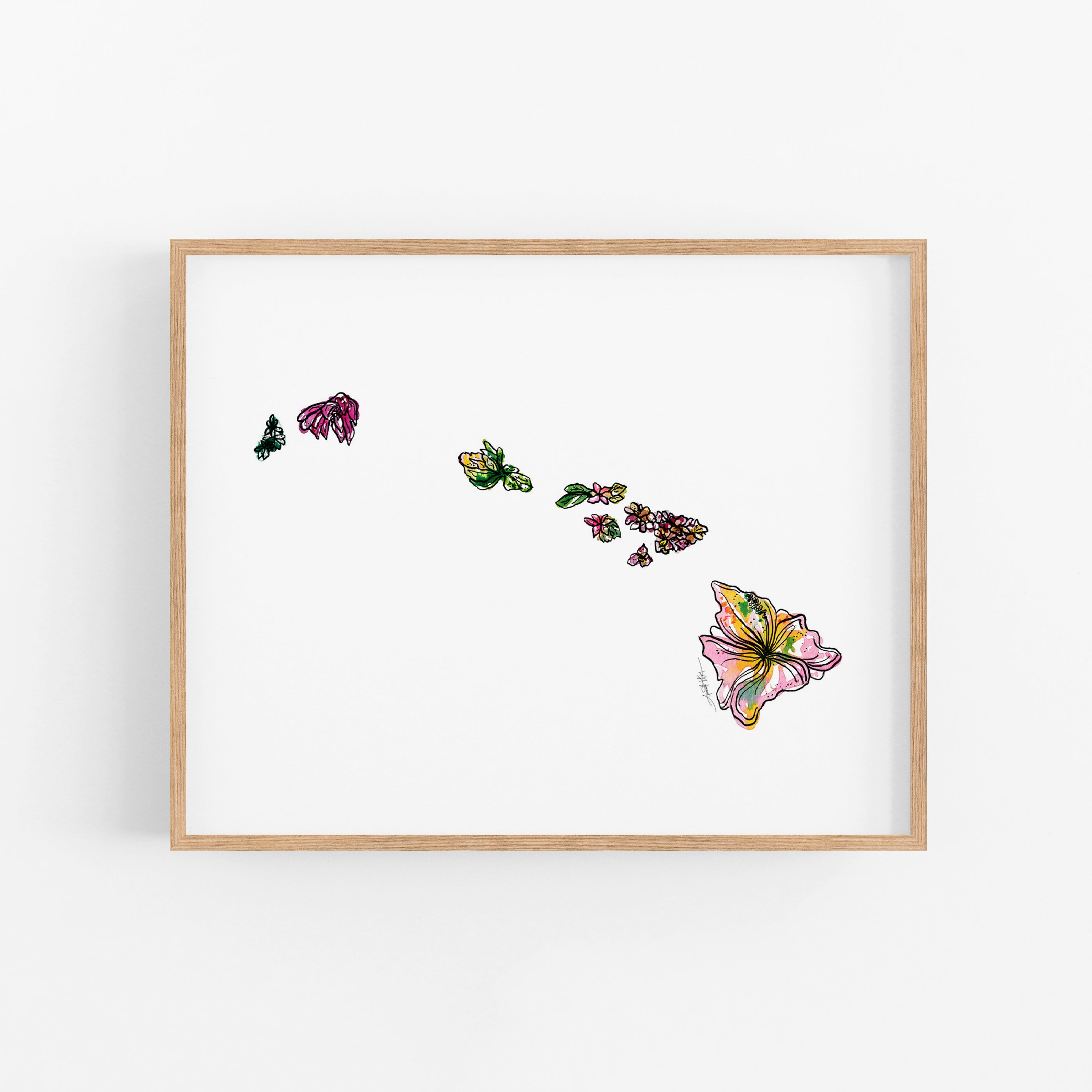Amanda　枕屏風 Hawaii_HorizontalFrame_PRINT.