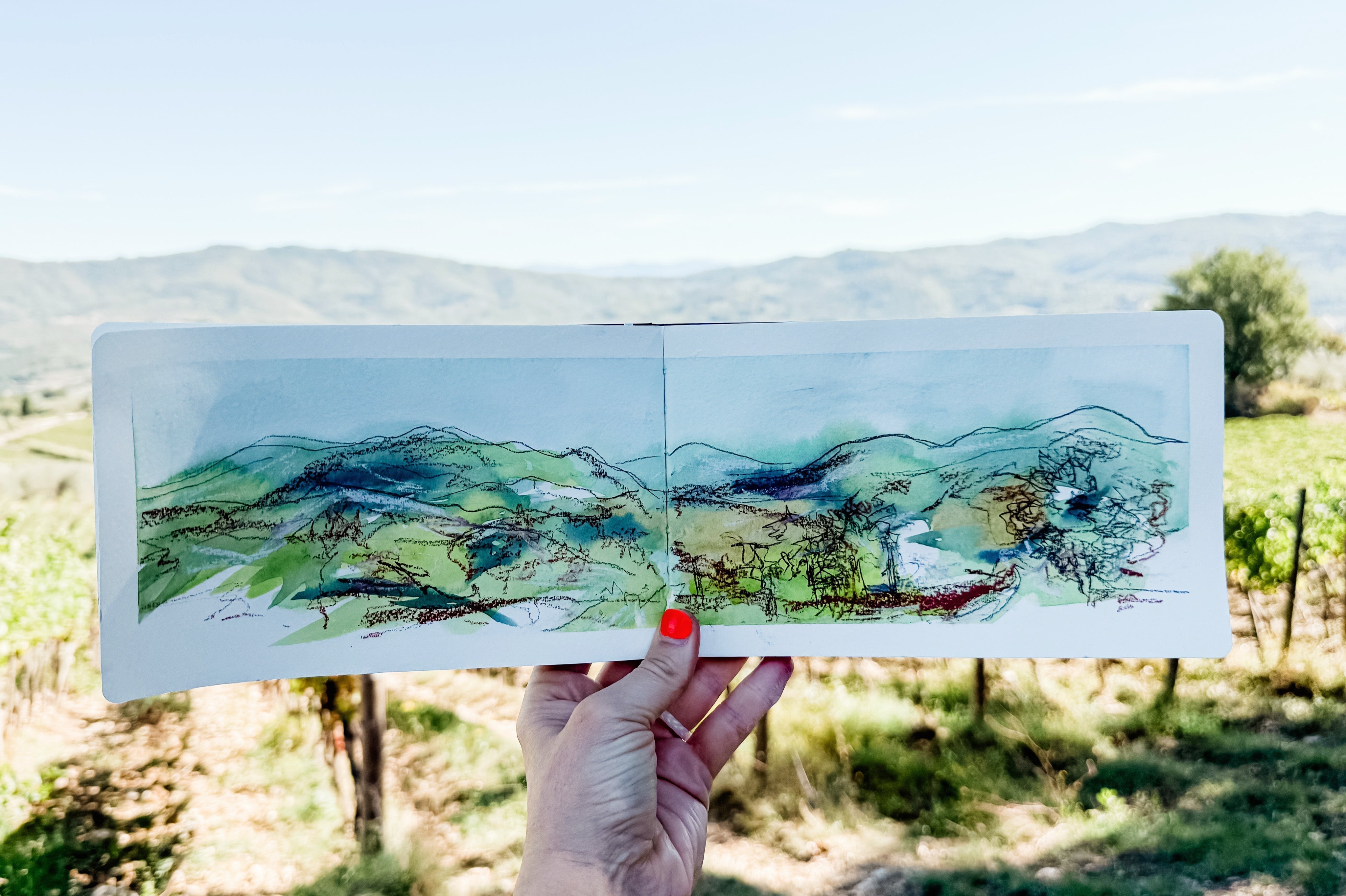 Halfway through Italy: abstract paintings, gray herons, and letting go