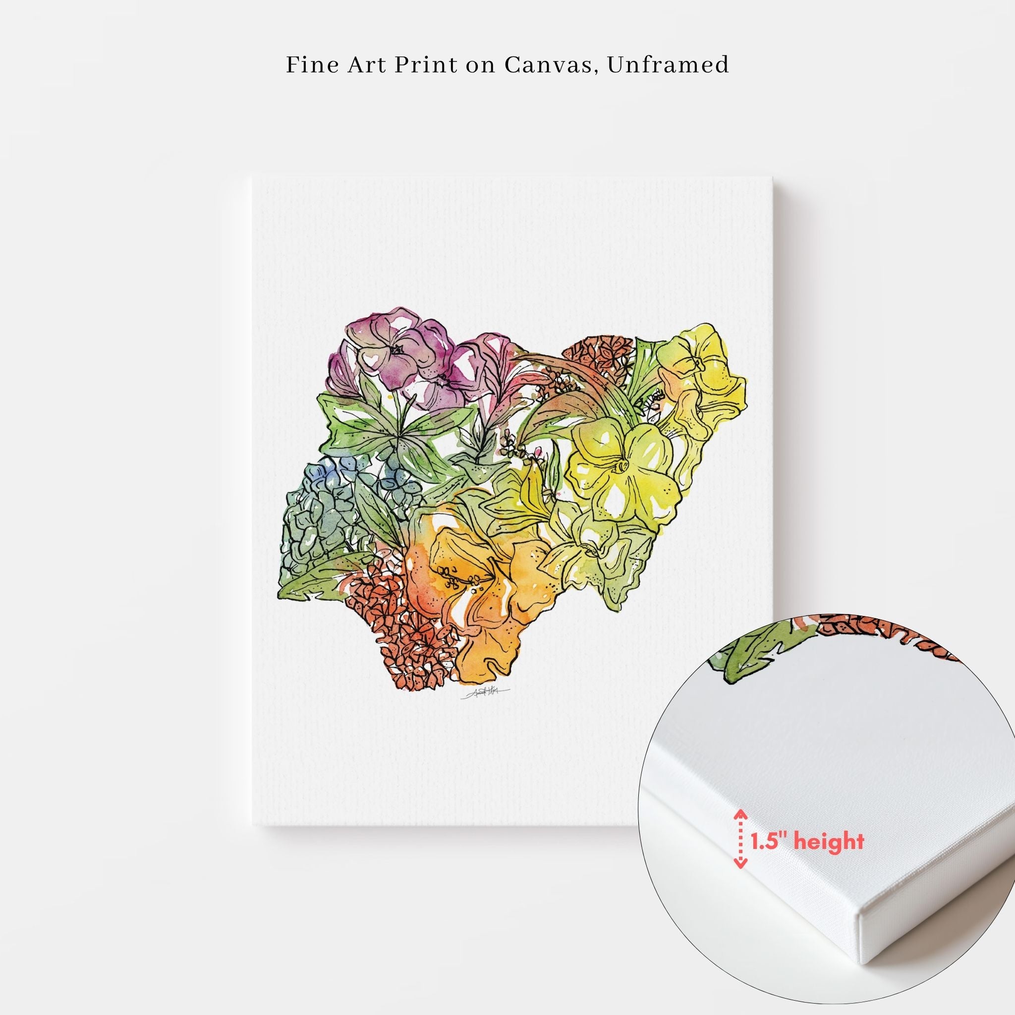 Nigeria Wildflower Wall Art | Watercolor Country Print – Amanda Klein