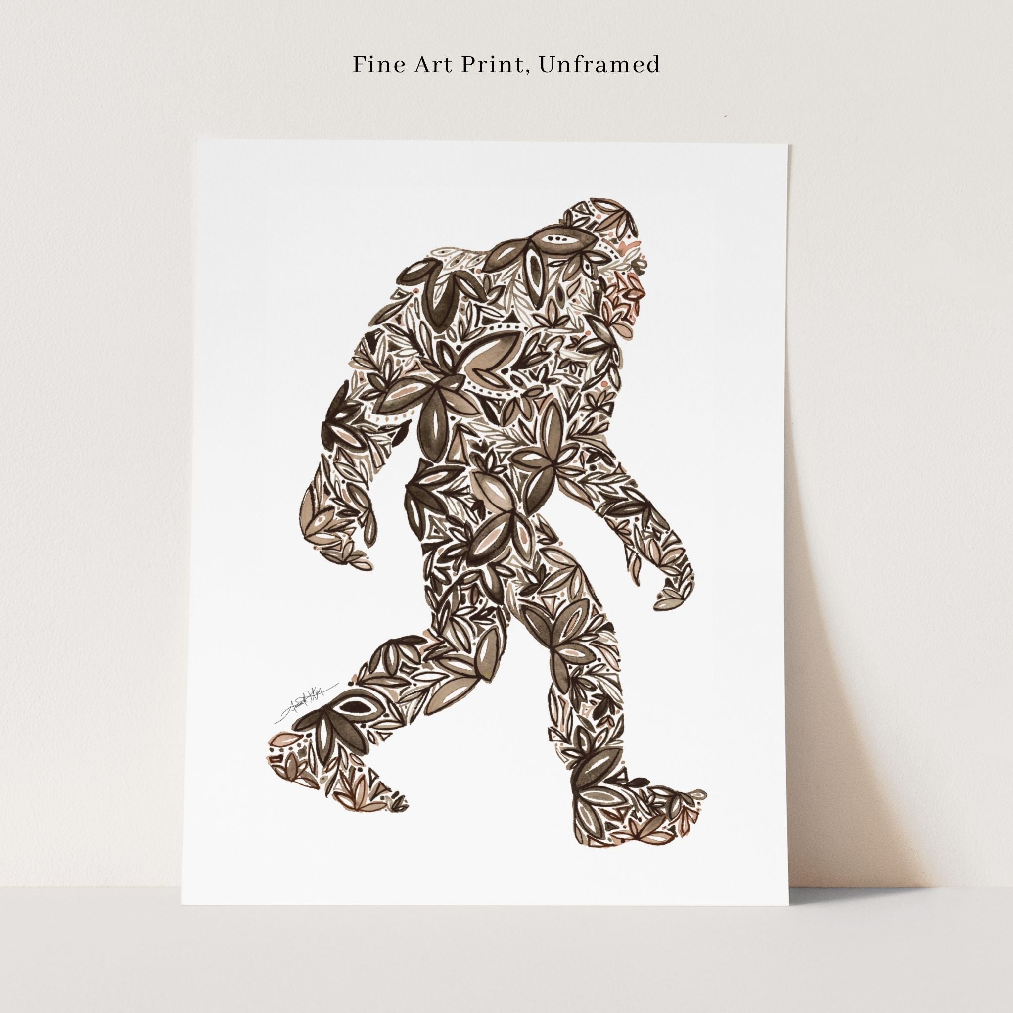 Bigfoot Wall Art | Watercolor Print – Amanda Klein
