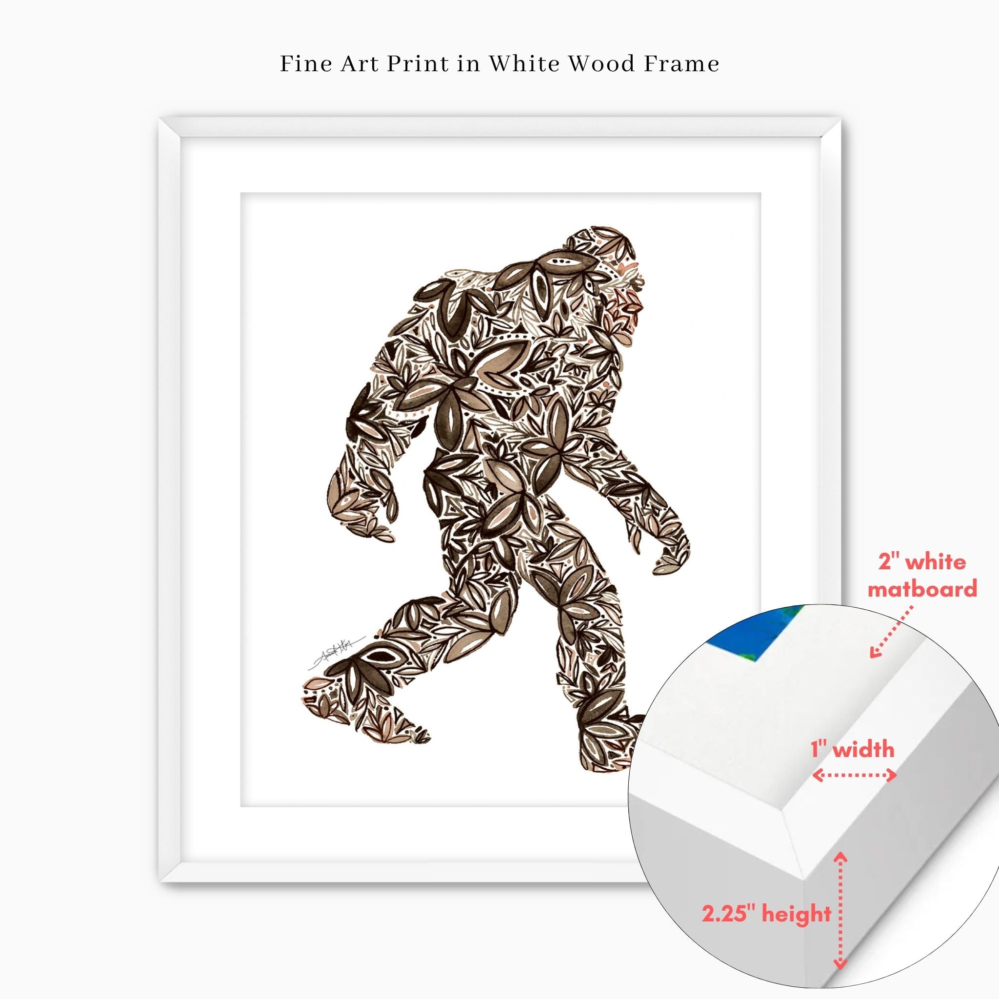 Bigfoot Wall Art | Watercolor Print – Amanda Klein