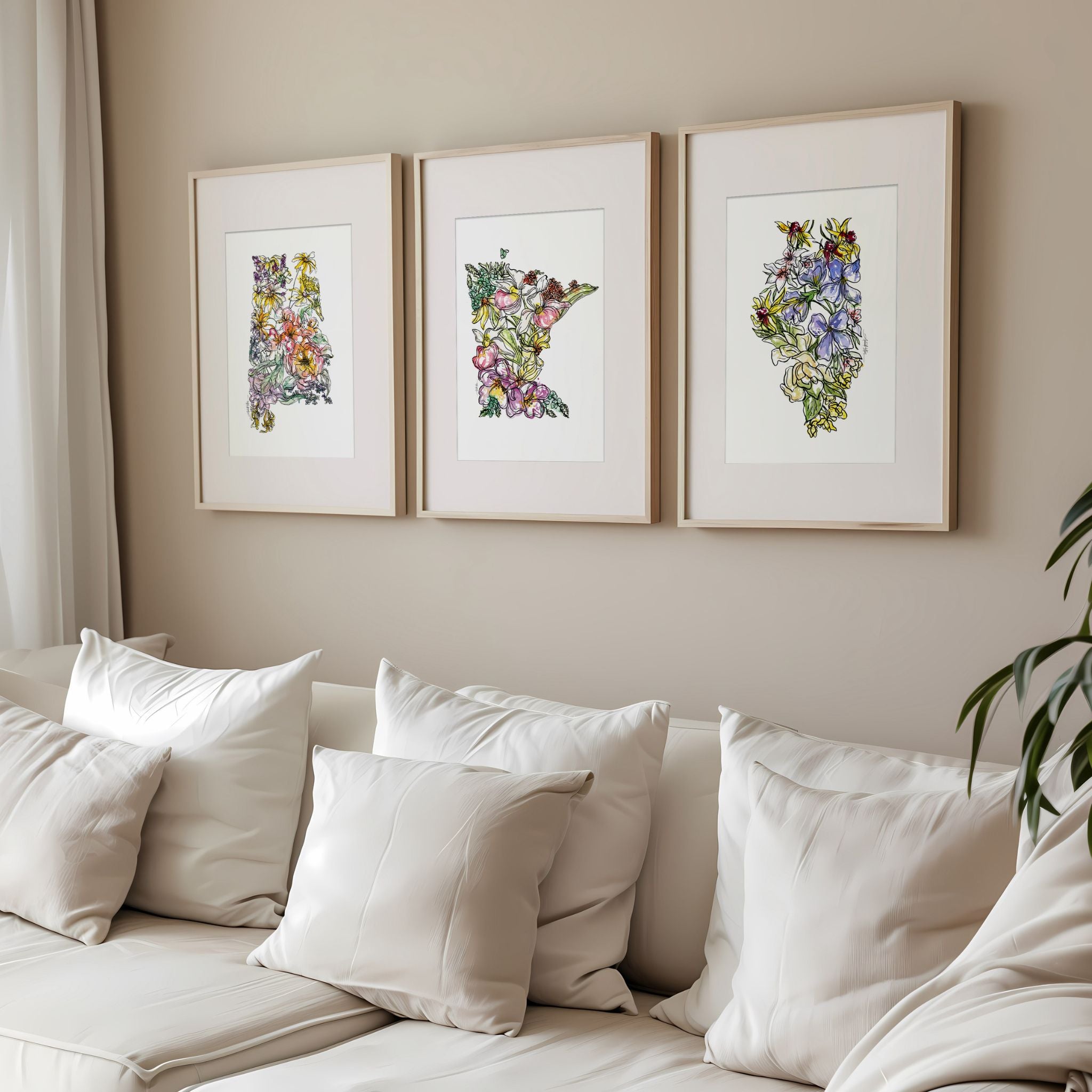 California Wildflower Wall Art | Watercolor State Print – Amanda Klein
