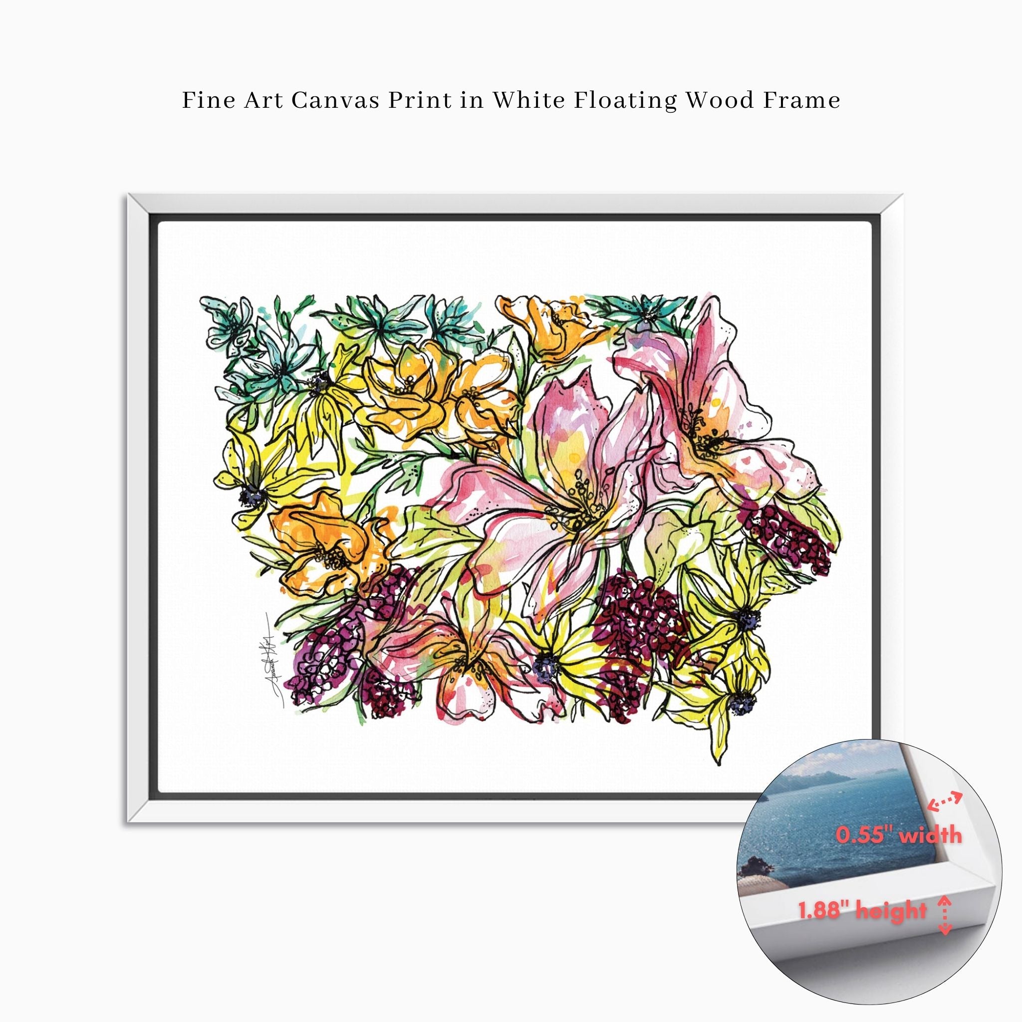 Iowa Wildflower Wall Art | Watercolor State Print – Amanda Klein