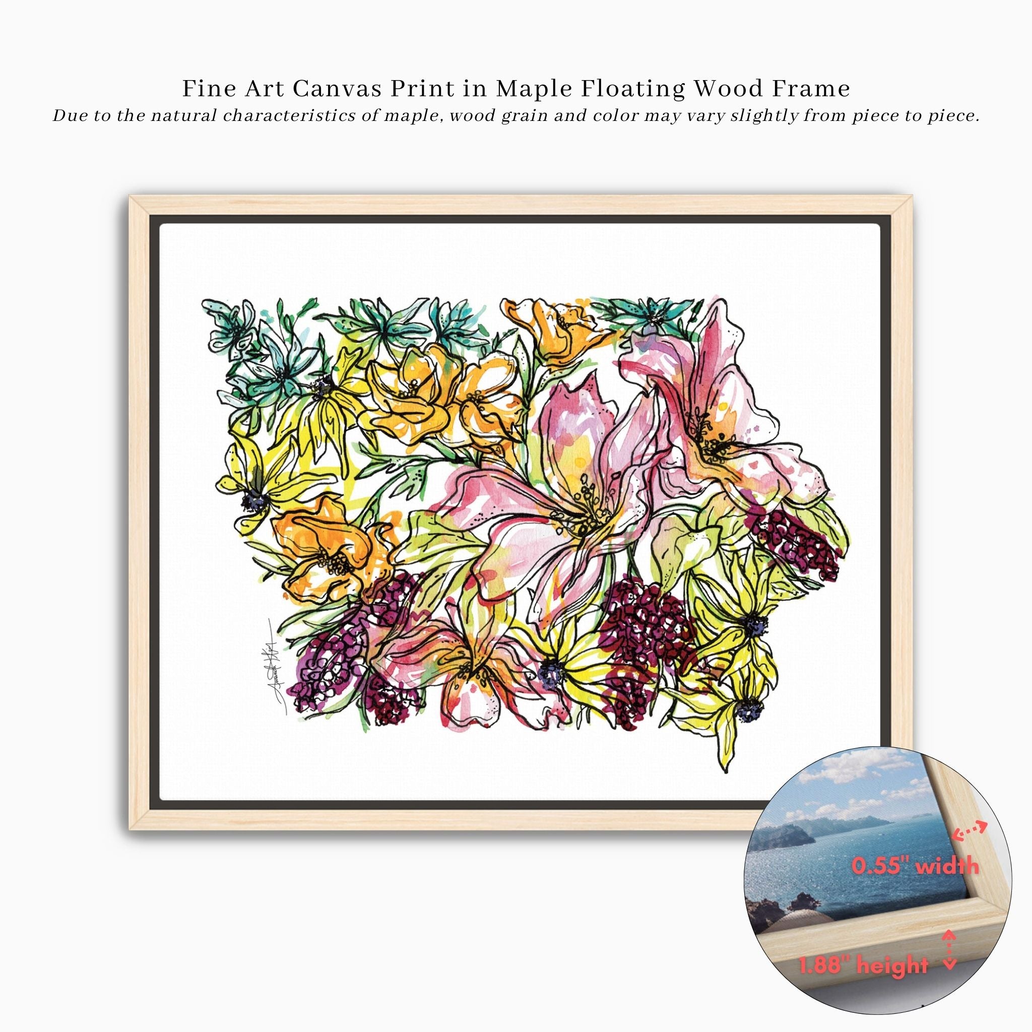 Iowa Wildflower Wall Art | Watercolor State Print – Amanda Klein