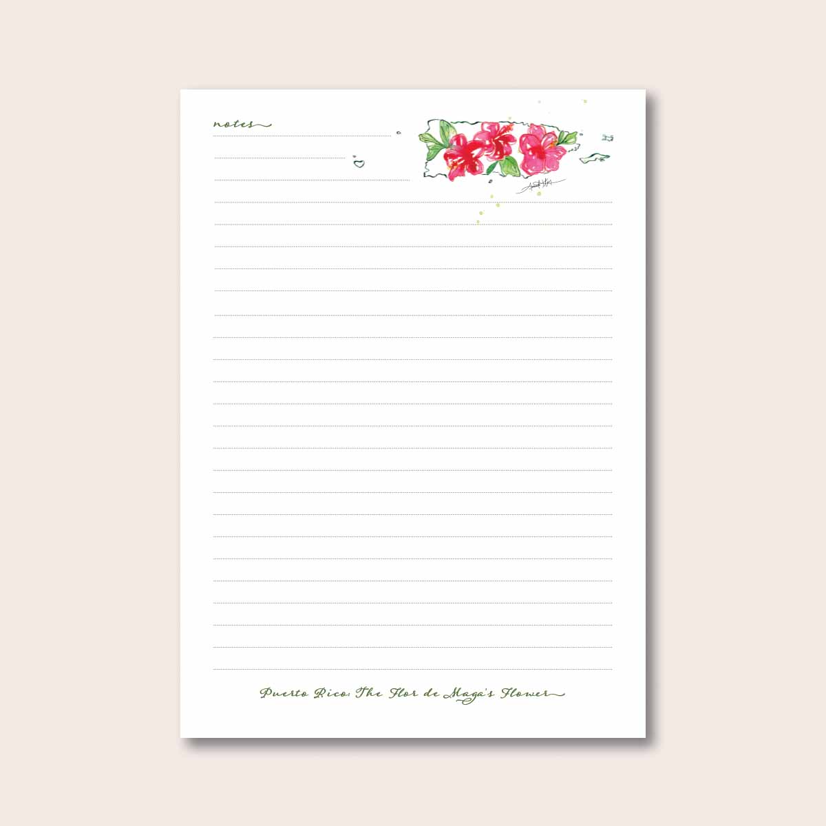 Puerto Rico Desk Notepad – Amanda Klein