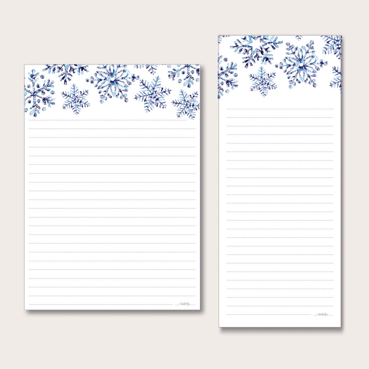 Snowflake Refrigerator & Desk Notepad Set – Amanda Klein